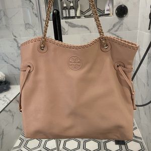 Tory Burch leather slouch tote